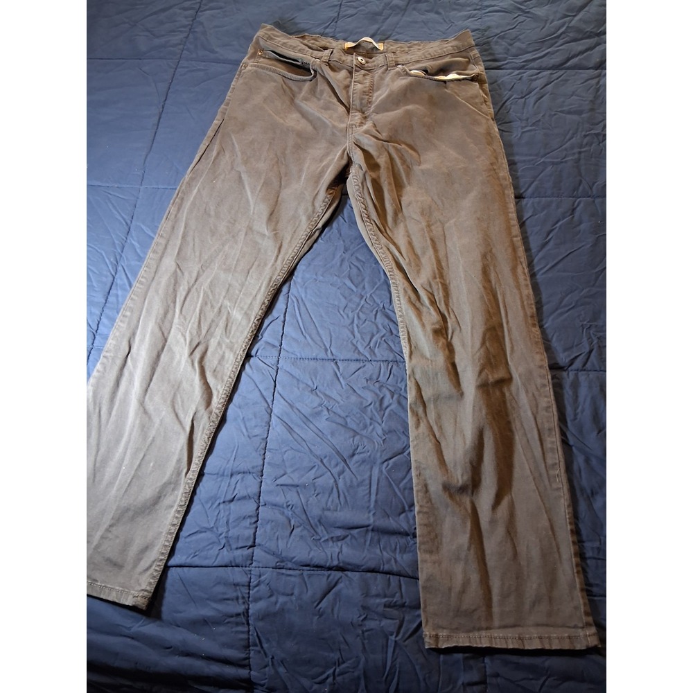 Wrangler Premium Jeans Mens 34x30‎ Straight Flex Denim Gray Med Wash